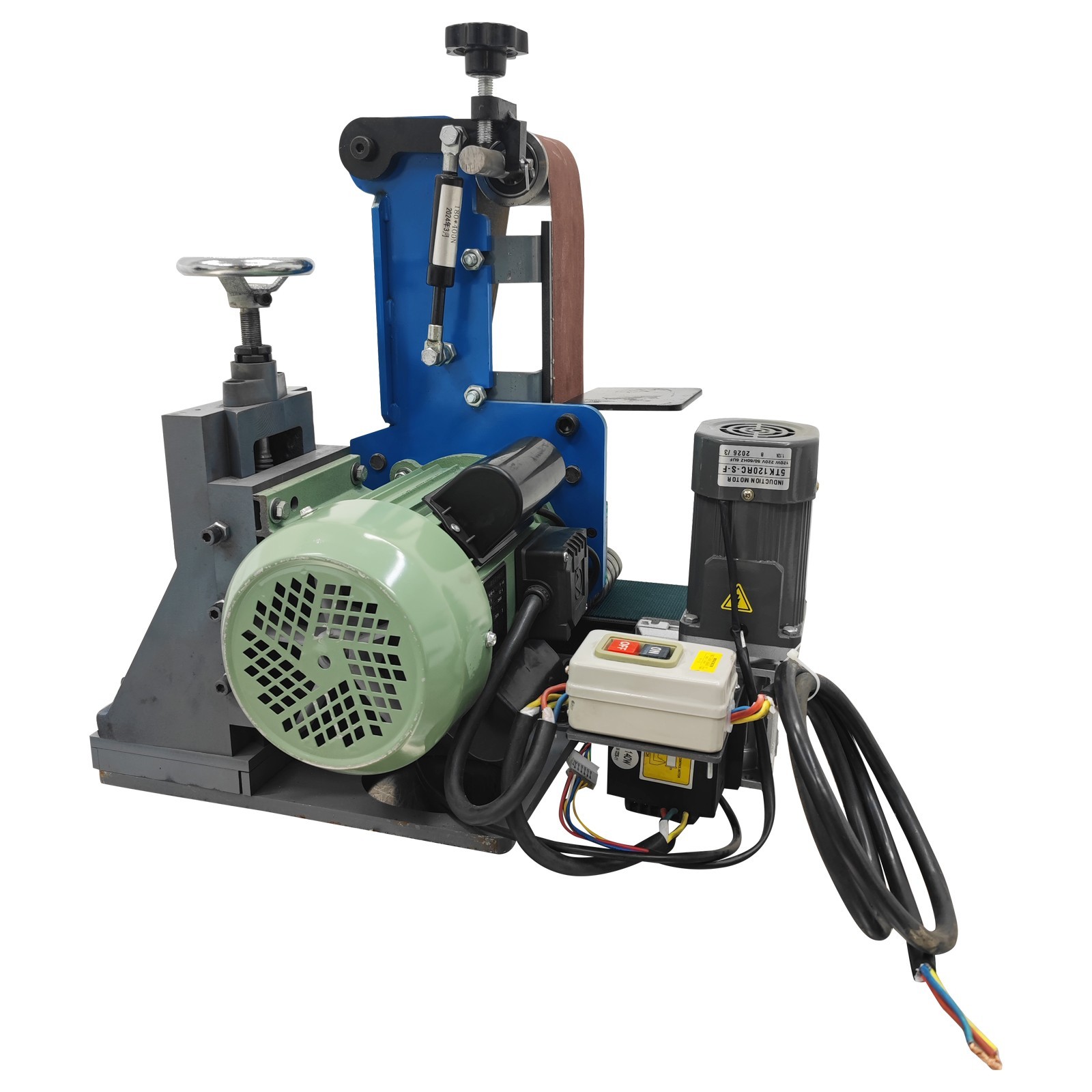 220V Single Head Belt Sander Polishing Machine for Metal Surface Deburring etc.