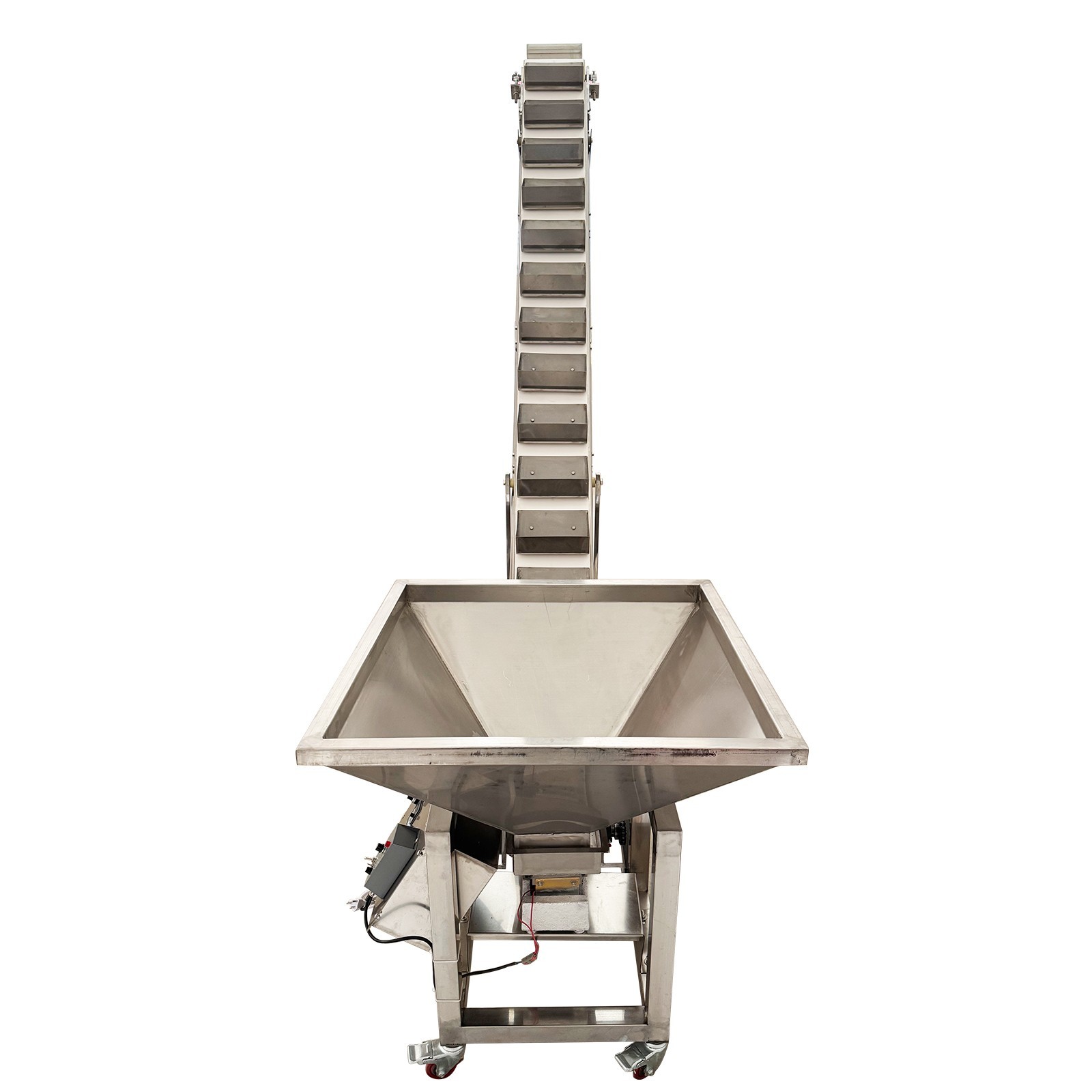 110V Stainless Steel Bucket Conveyor Feeding Machine 6.8ft Flour Feeder