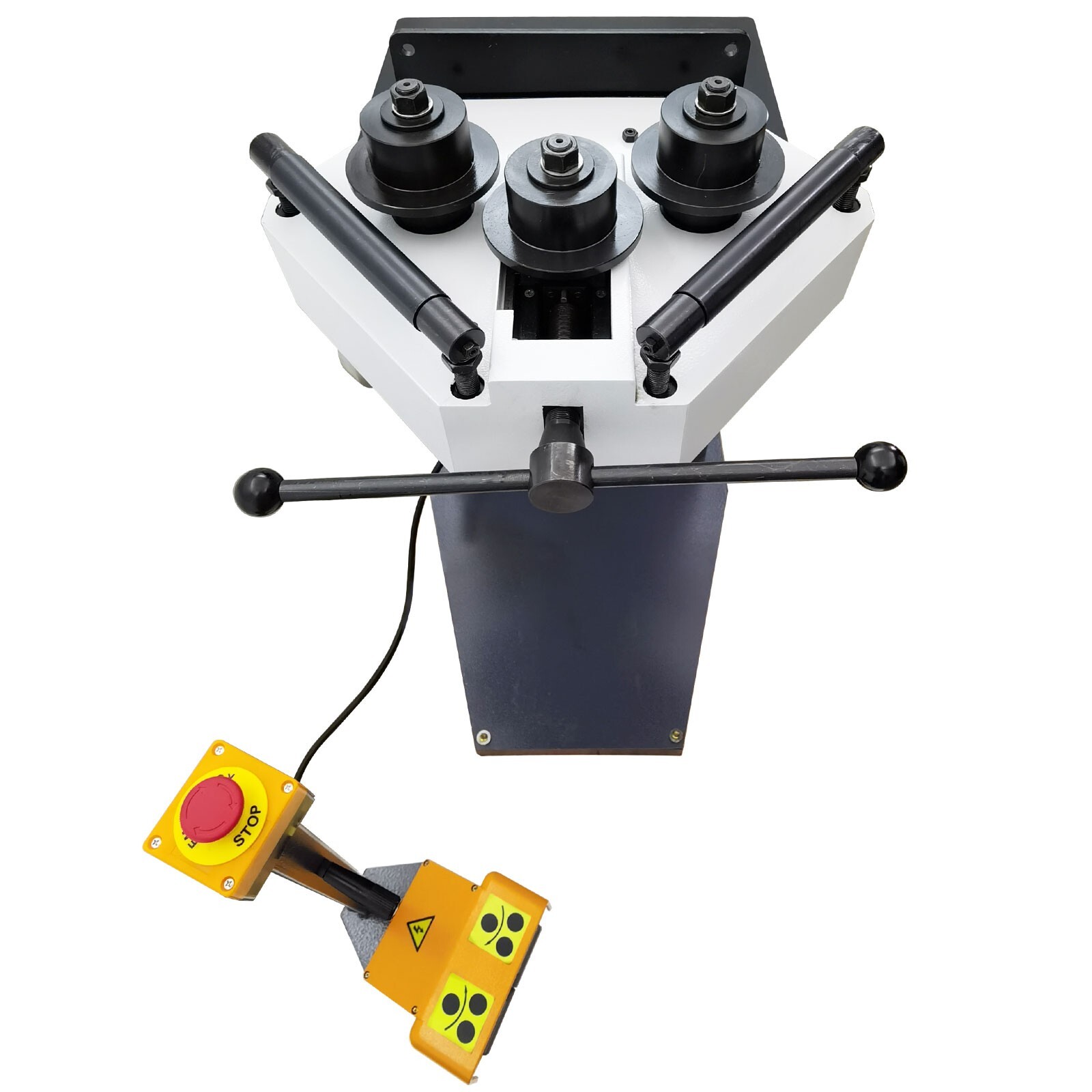 1.1KW 220V Three Roller Round Bending Machine Horizontal Vertical Pinch Roll Ben