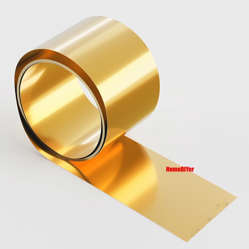 Brass Coil Sheet Strips Flexible Pure Brass Band Strip Foil Plate Length 0.5M/1M