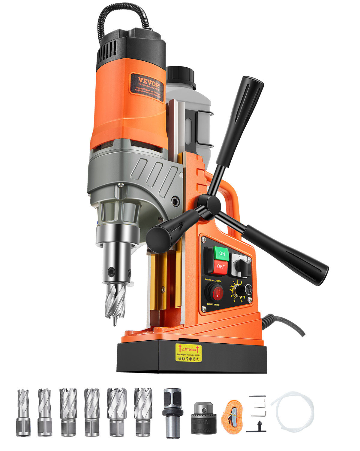 Magnetic Drill 1450W 2878 lbf Portable Mag Drill Press 2 in Boring Diameter