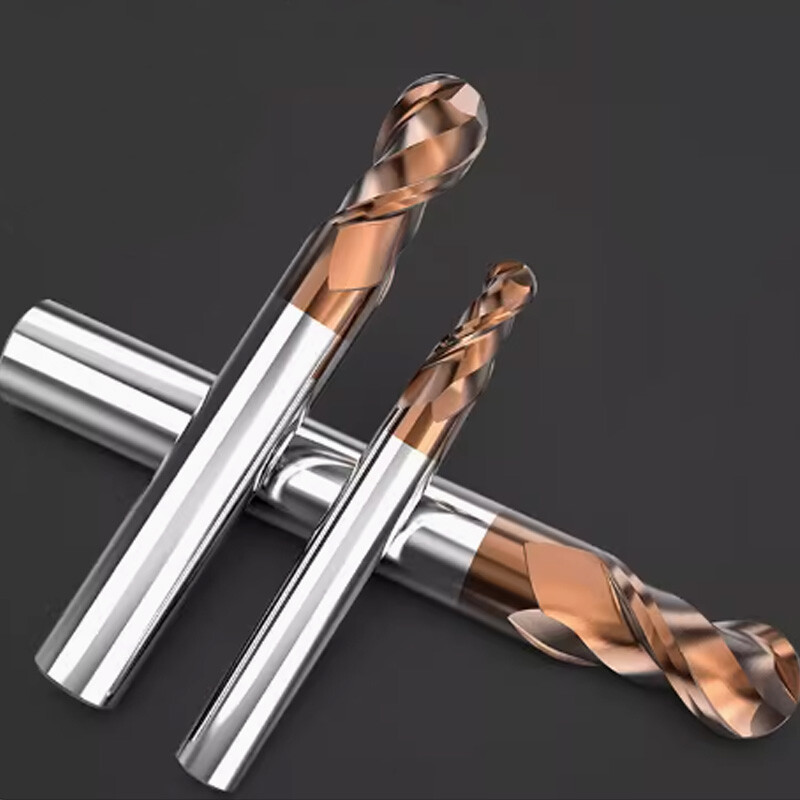 Solid Carbide Ball Nose End Mill R0.5 – R7 2 Flute HRC=55° Milling Cutter TICN