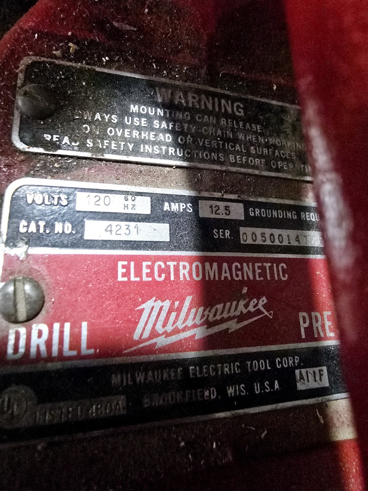 Milwaukee Magnetic Drill Press 4292-1 Drill 4232 Base Mag Drill