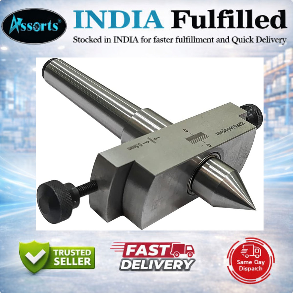 ASSORTS Exclusive Taper Turning Attachment w/ Live Revolving Center MT2