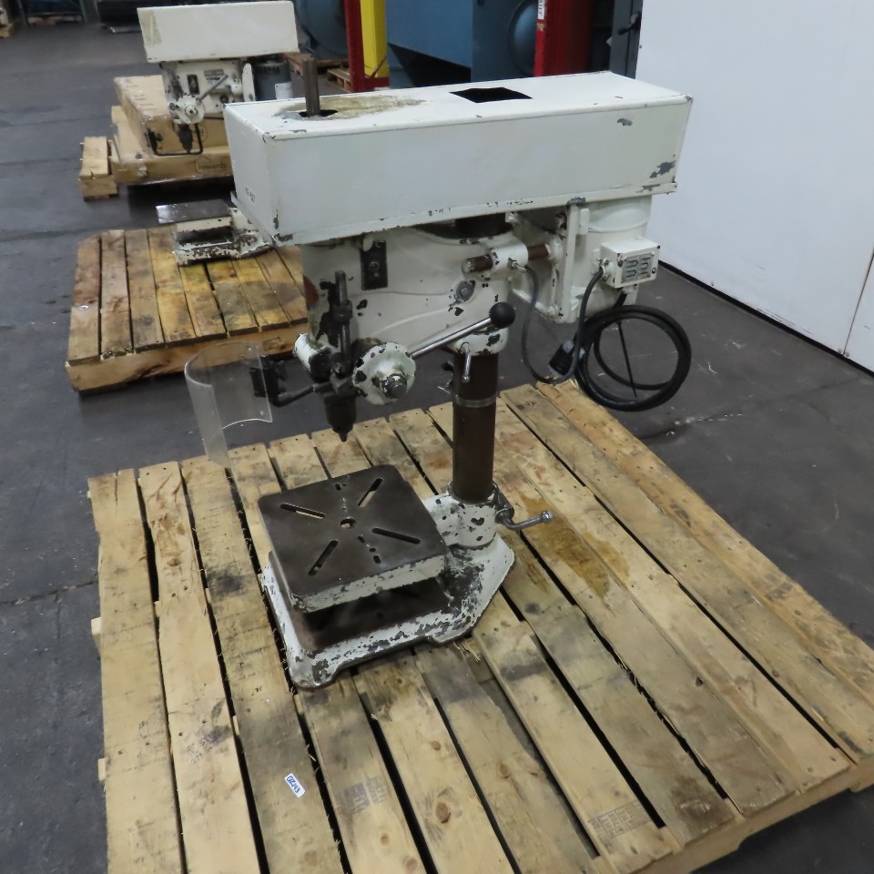 Atlas No. 64 1/2HP 15″ Bench Drill Press 120V 1PH 1/2″ Chuck 600-5200RPM