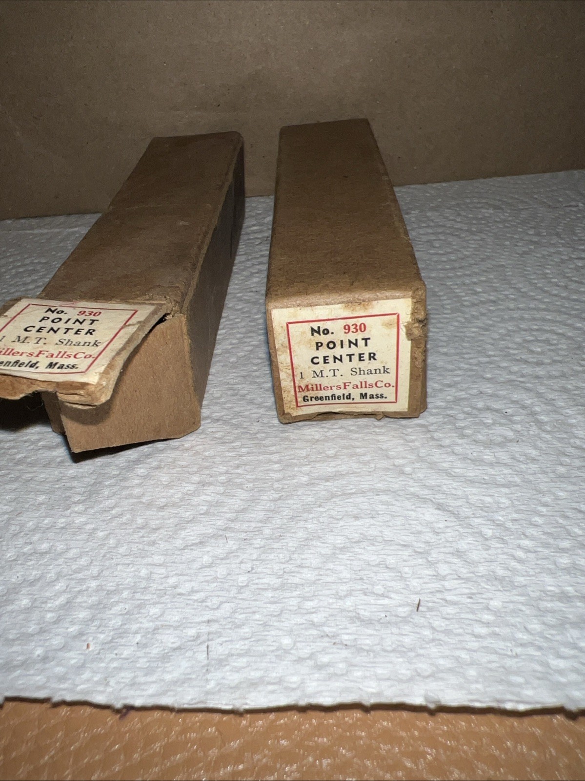 (2) VTG.Millers Falls No.930 Morse Taper 1 MT Lathe Dead Center Machinist Tool