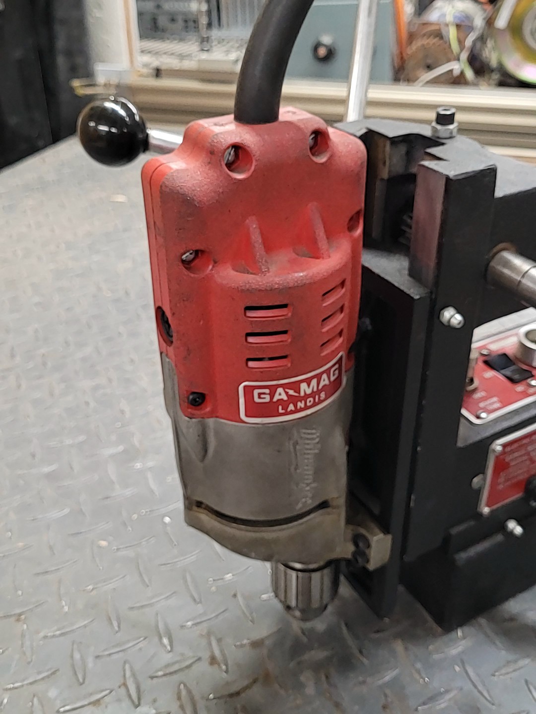 GaMag 1208 Landis Adjustable Magnetic Drill Press Fixed Speed + Reverse Mag Bore