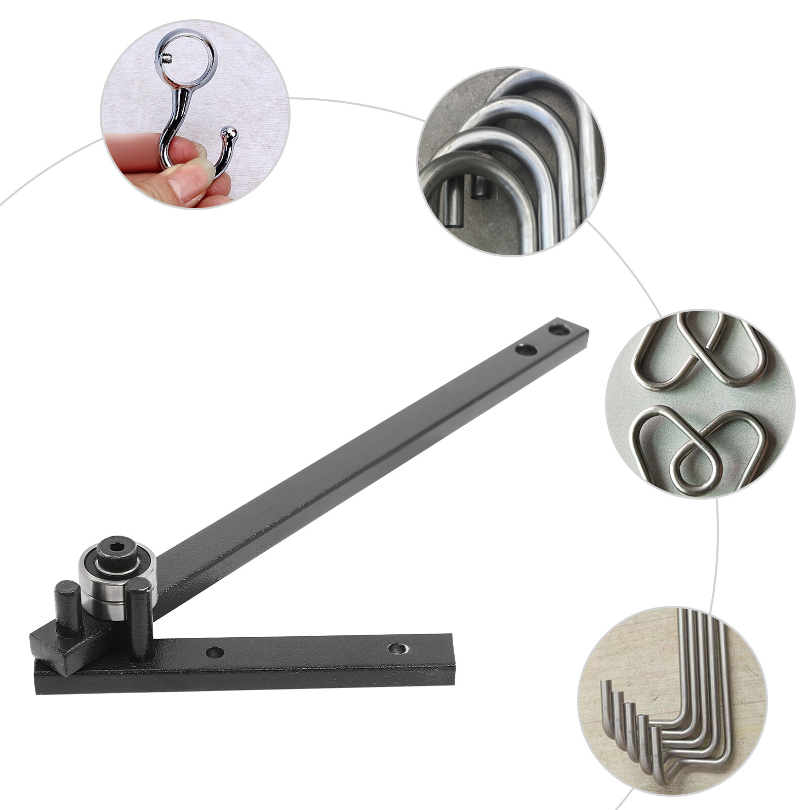 0-180° Hand Bender Manual Bending Bender Mini Flat Bar Rod Bender Black 2mm-10mm