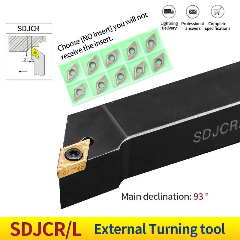 SDJCR12112H11 SDJCR1616H11 SDJCR2020K11 Lathe External Turning Tool Set DCMT11