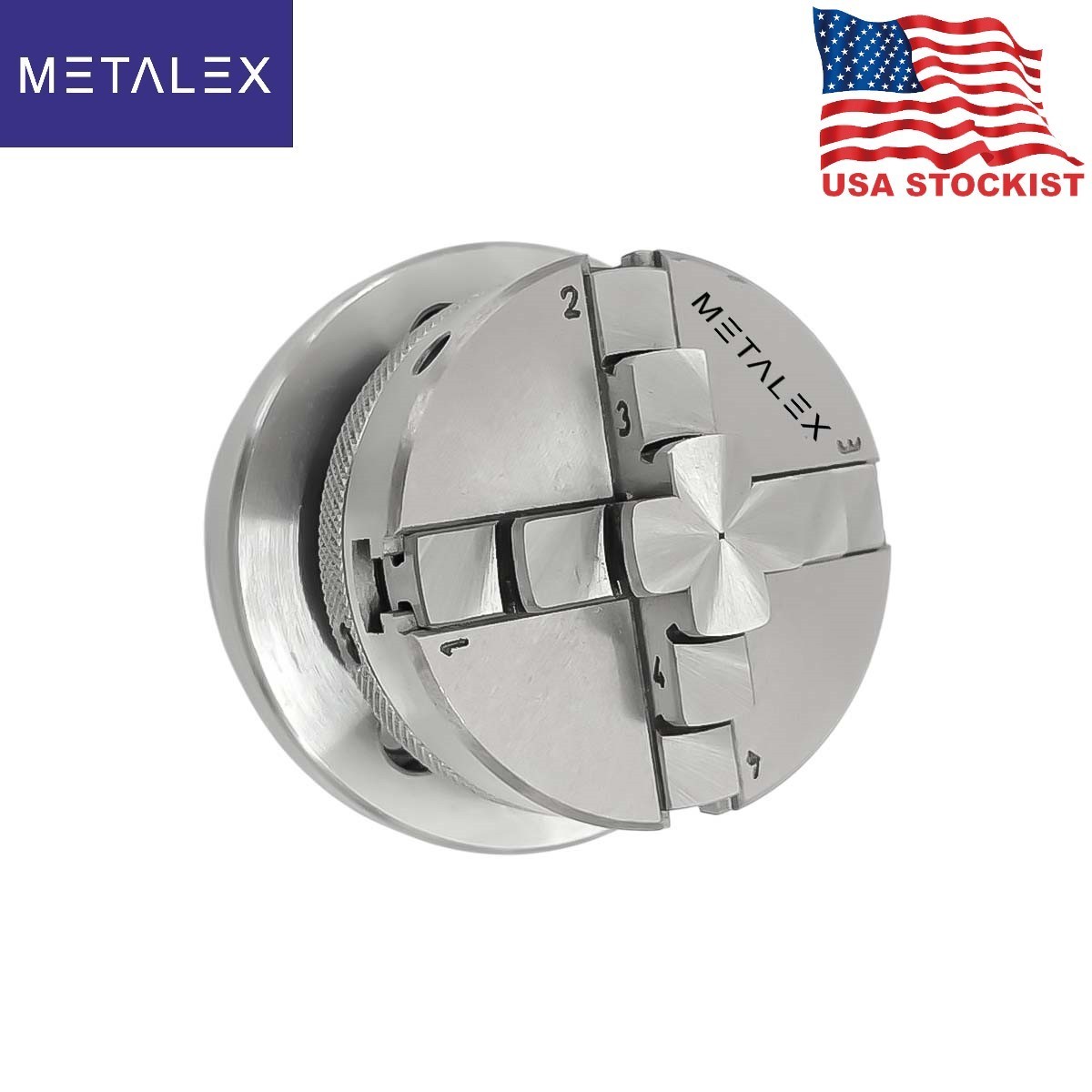 65mm 2.5″ 4 Jaw Self Centering Baby Lathe Chuck Backplate T Nuts Milling Metal