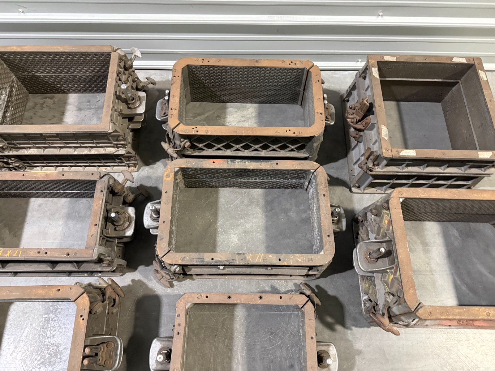 Large Lot of Molding Foundry Metal Sand Cast Casting Flask Hines Pop Off