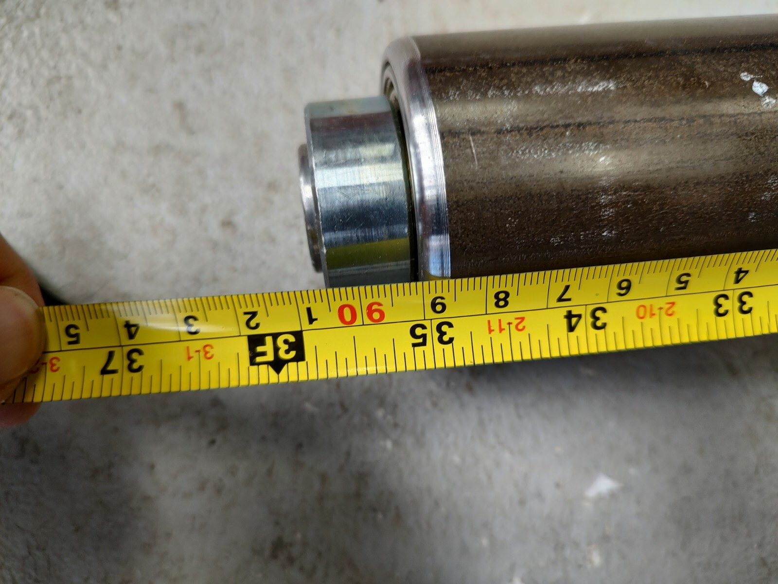 Steel 36″ Metal Roller Bender Machine Pin Roller, 2-3/8″ OD, Ball Bearing Roller