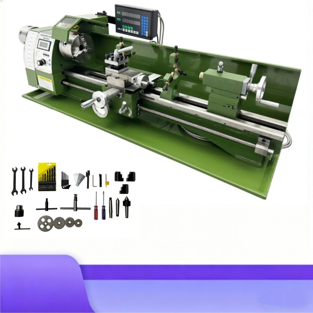 1100W Double Chuck Metal Bench Lathe 110V 8″x29.5″Precision Lathe w/Grating Rule