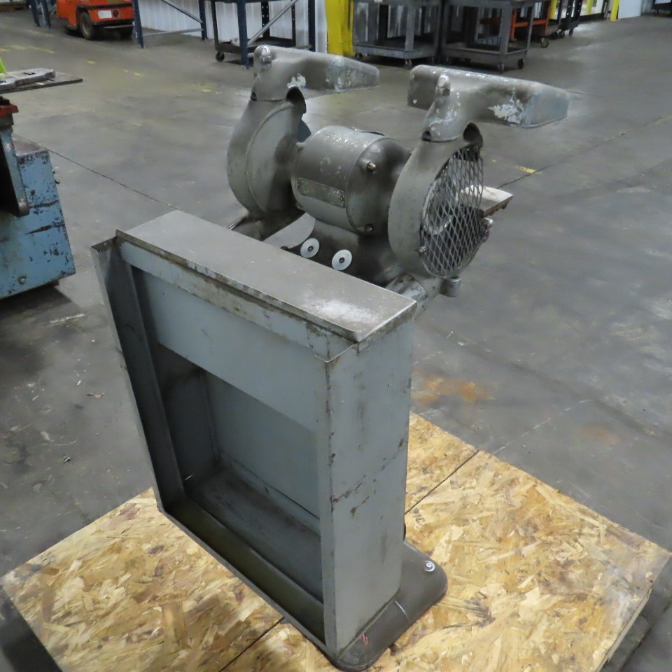 Delta 1/2HP Pedestal Mount 6″ Dual Wheel Grinder Buffer 230V 3PH W/Catch Pan