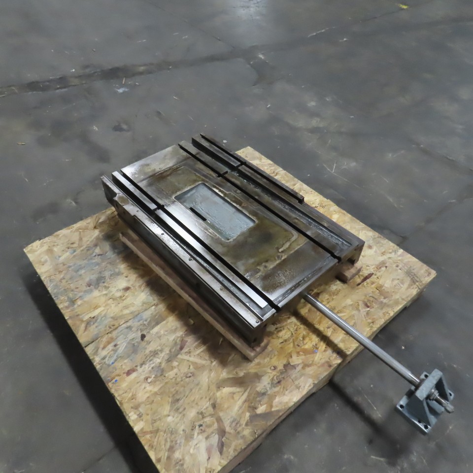 37″ L x 22-1/2″ W Hydraulic Cylinder Operated Linear Sliding Table 17″ Stroke