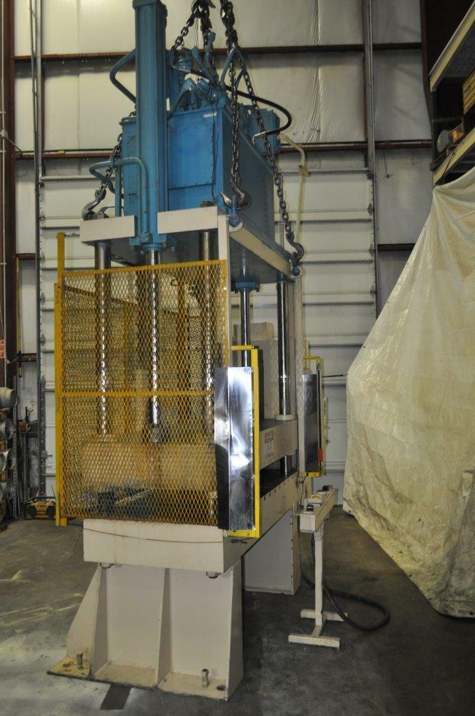 50 Ton Williams and White 4 Post Hydraulic Press Stroke: 36 inches Daylight: 46