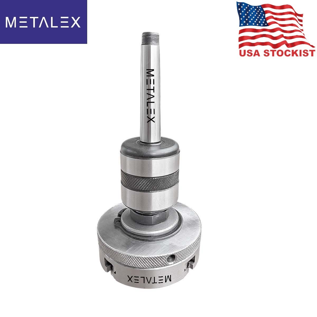 65mm 3 Jaw 2.5″ Self Centering Lathe Chuck MT2 Live Revolving Tailstock Adapter