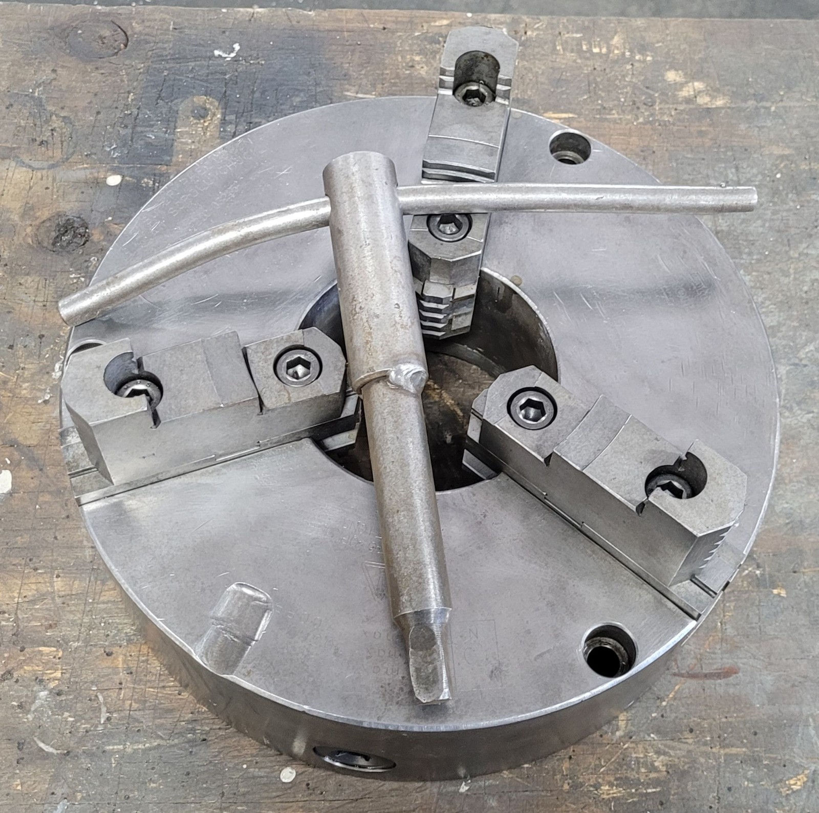 12in Pratt Burnerd – 3 Jaw Scroll Chuck – Plain Back