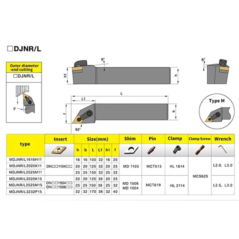 Metal Lathe Tool Holder External Turning Bar Durable Steel CNC Machine Inserts