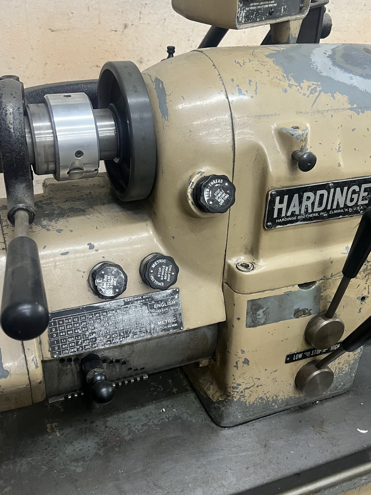 Hardinge HLV-EM Precision Tool Room Lathe (Inch/Metric) 460v 3-phase