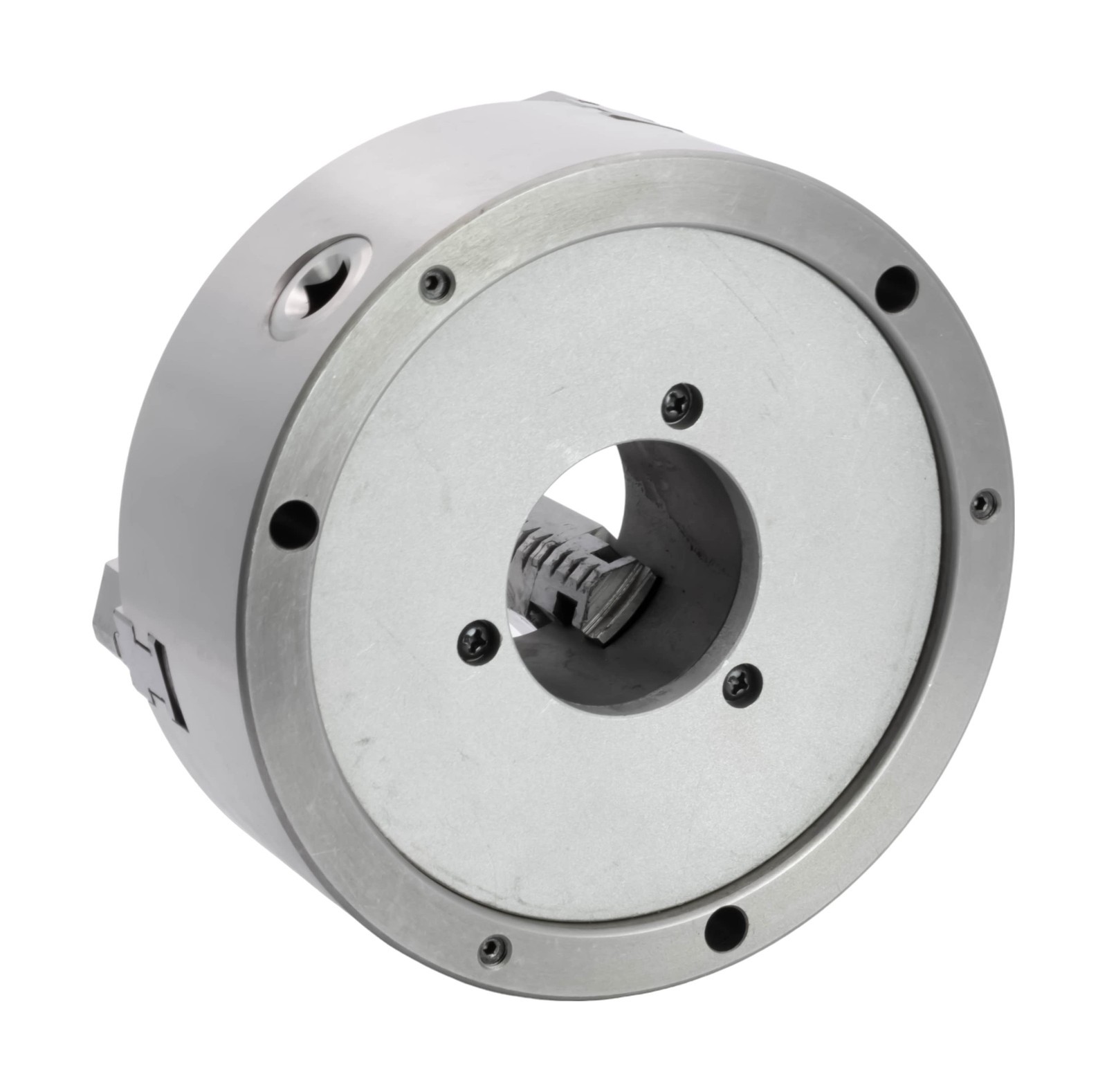 CME 8″ 3-Jaw Self-Centering (Scroll) Lathe Chuck, Front Mount, Two-Piece Reve…