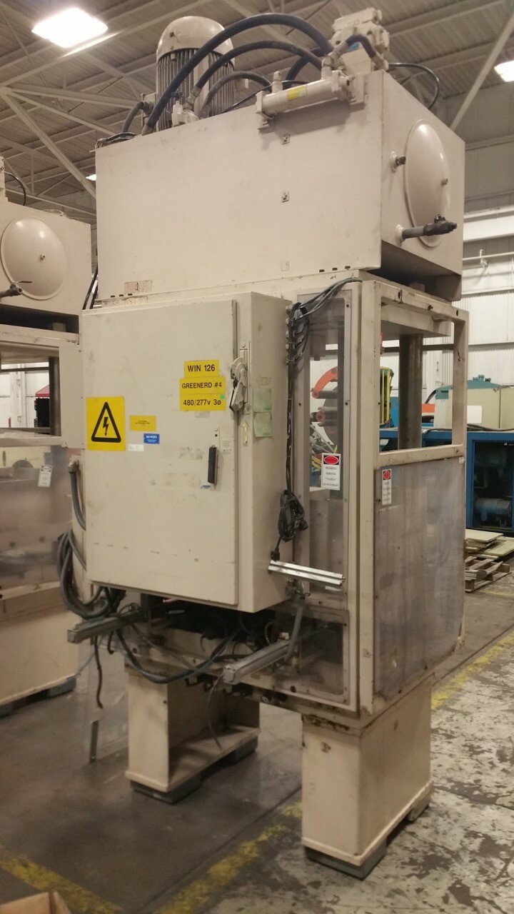 50 TON GREENERD 50 TON 4 POST HYDRAULIC PRESS 20″ STROKE 26.75″ DAYLIGHT 36″ X 3
