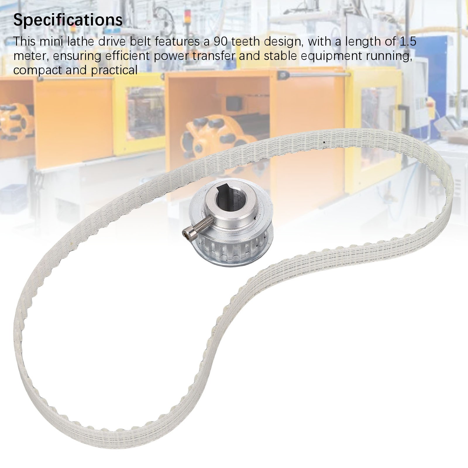 Mini Lathe Belt And Gear 1.5M 90 Teeth Polyurethane Drive Belt Replacement F NEW