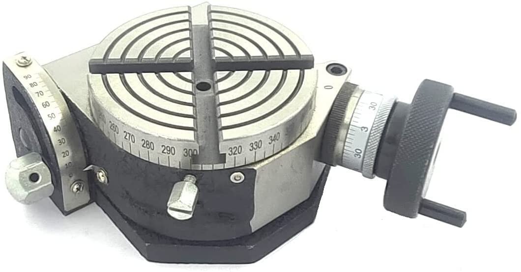 Horizontal Vertical 4″ Inch II 100mm Milling Rotary Table-USA FULFILLED
