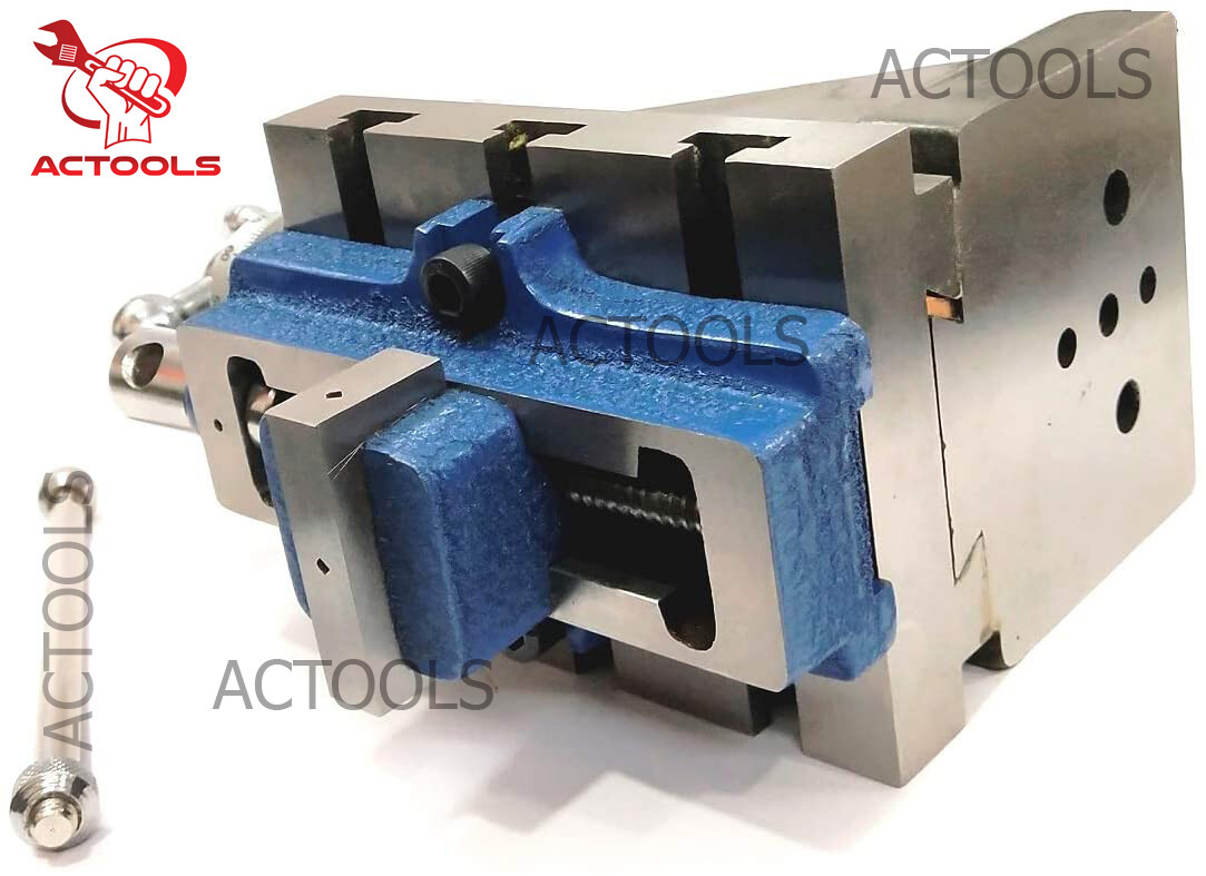 Lathe Vertical Milling Slide 4″ x 5″ Fixed Base With 2″ Self Centering Vice USA