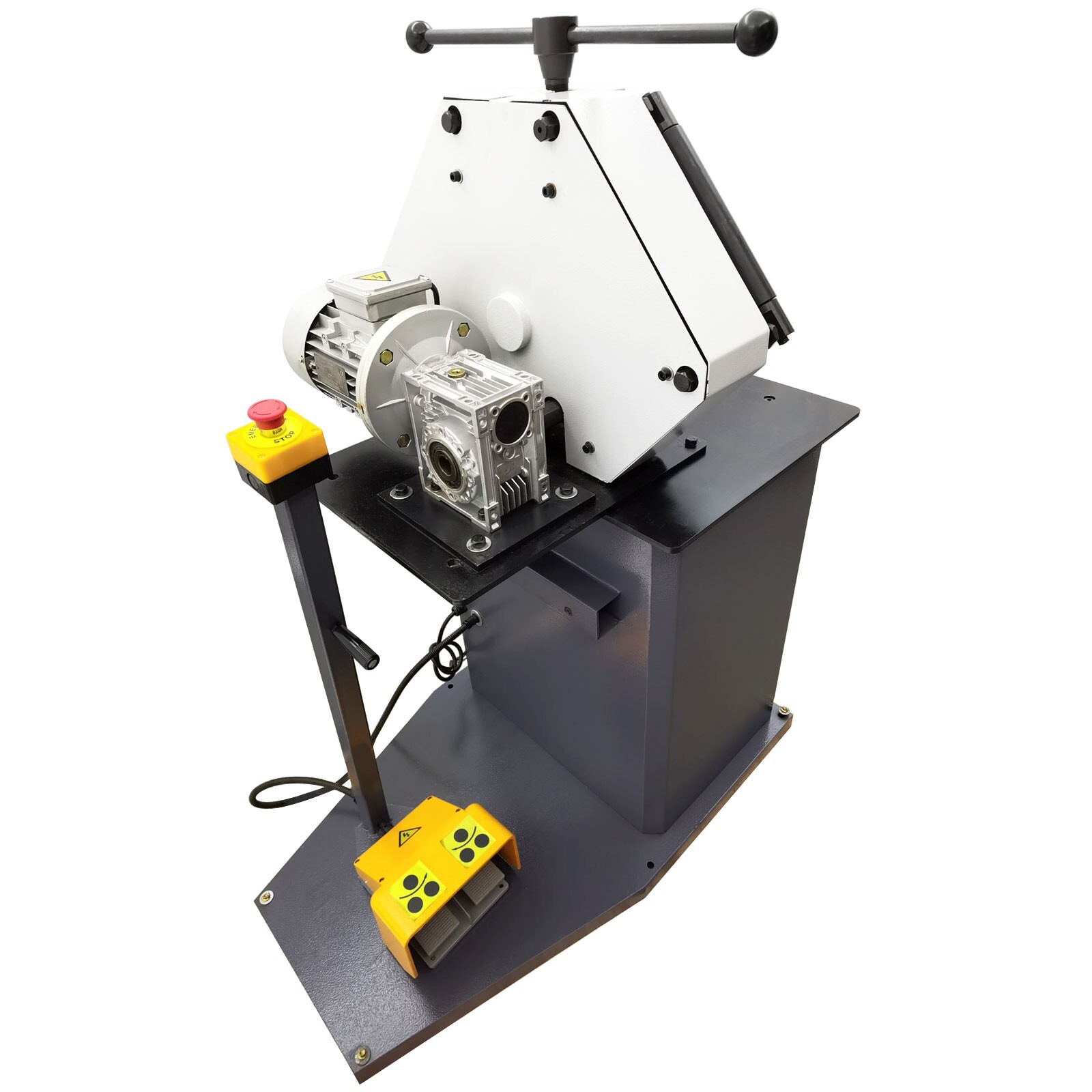 1.1KW 220V Three Roller Round Bending Machine Horizontal Vertical Pinch Roll Ben