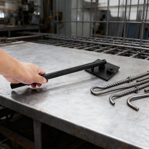 Manual Rebar Bender 0.5–1 Inch With 6 Dies Detachable Handle Q235/45# Steel