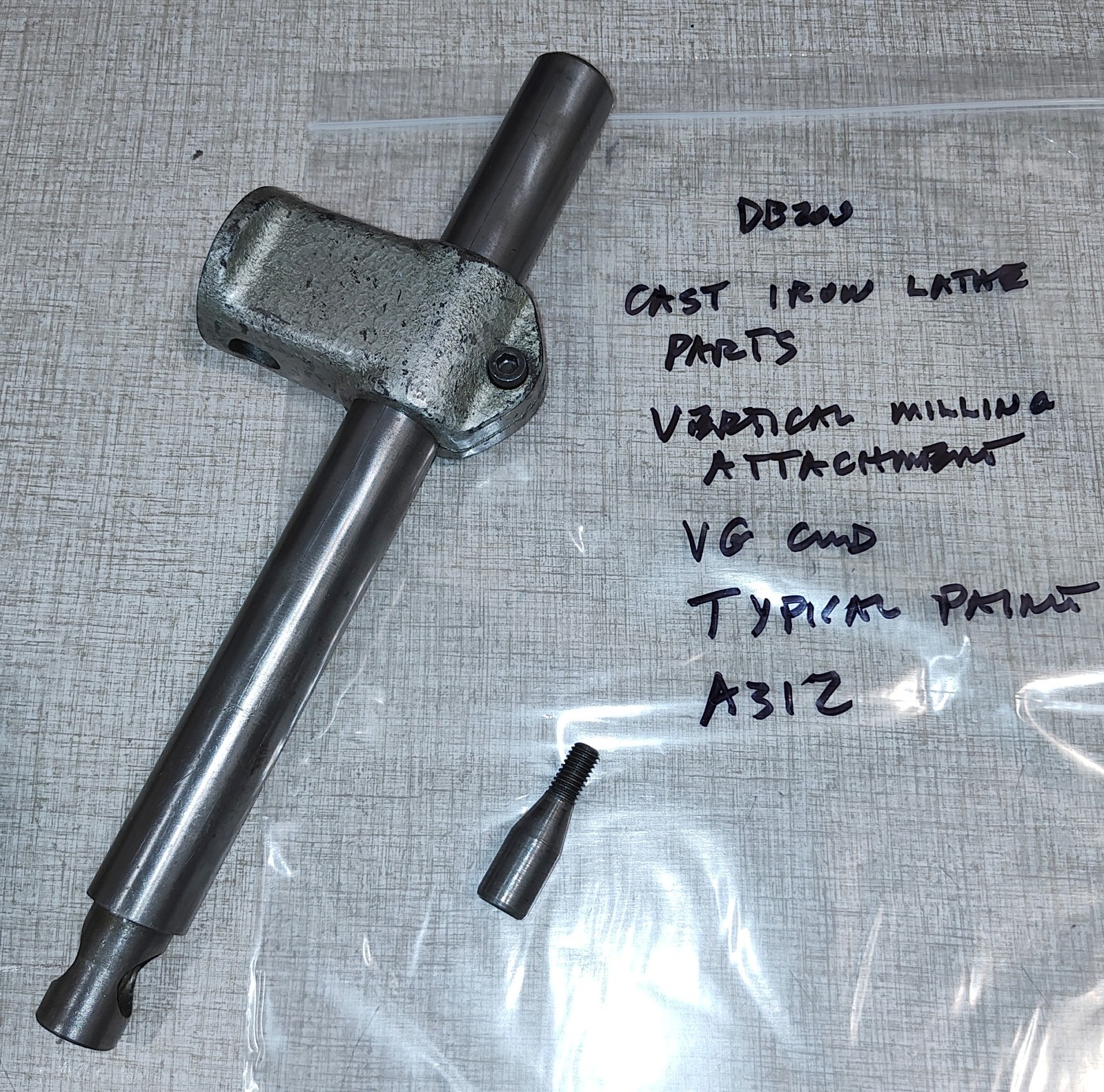 Emco Unimat DB200 Lathe Vertical Milling Attachment Cast Iron Adapter A31Z