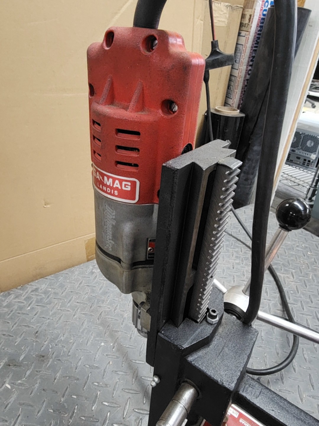 GaMag 1208 Landis Adjustable Magnetic Drill Press Fixed Speed + Reverse Mag Bore