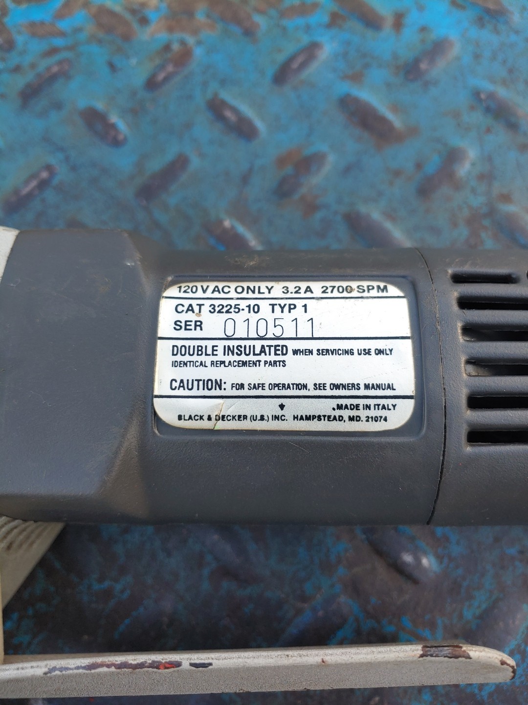 Black & Decker Industrial 3225 Heavy Duty 14 Gauge USA. Serviced.