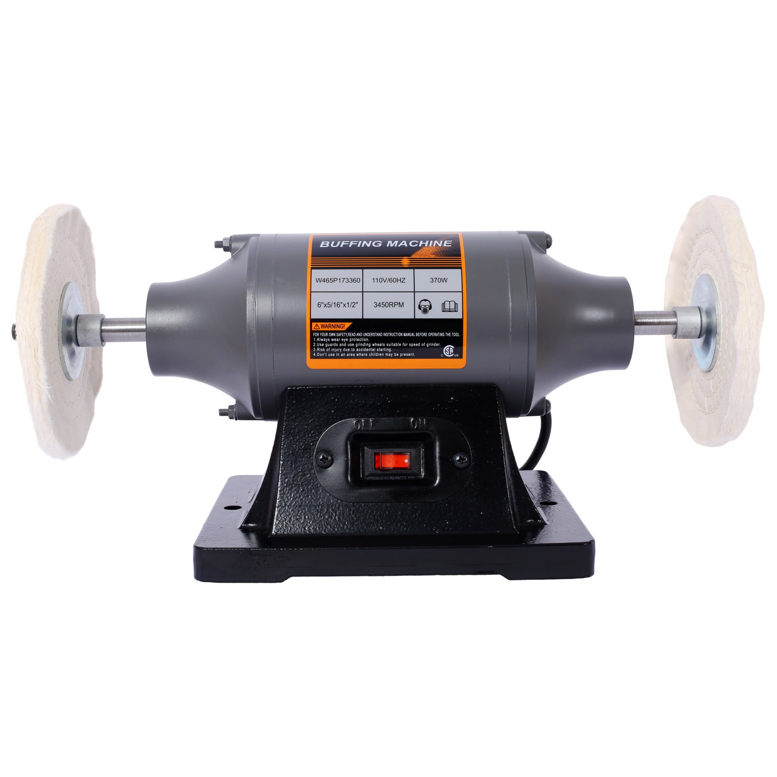 6 Inch Electric Polisher Benchtop Buffer Grinder for Polishing Metal, Jewelry