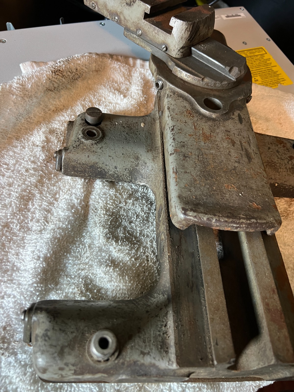Saddle with Cross slide from South Bend 9″ or 10K Lathe NO Nuts or leadscrews