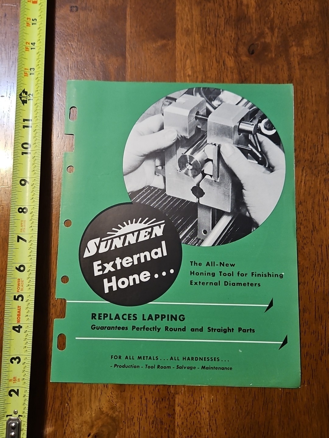 AUNNEN EXTERNAL HONE HONING MACHINE CATALOG 1946 LETTERHEAD