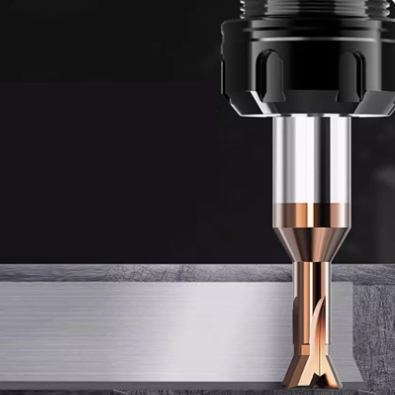 Dovetail Milling Cutter Solid Carbide End Mill 4 Flute 2-16mm Shank 45°60° Blade