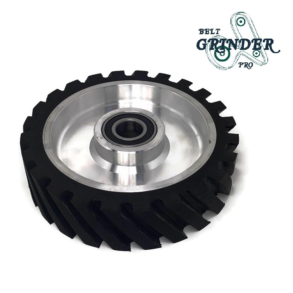 8″ Belt Grinder Contact Wheel Serrated Rubber With 5/8 inch bore