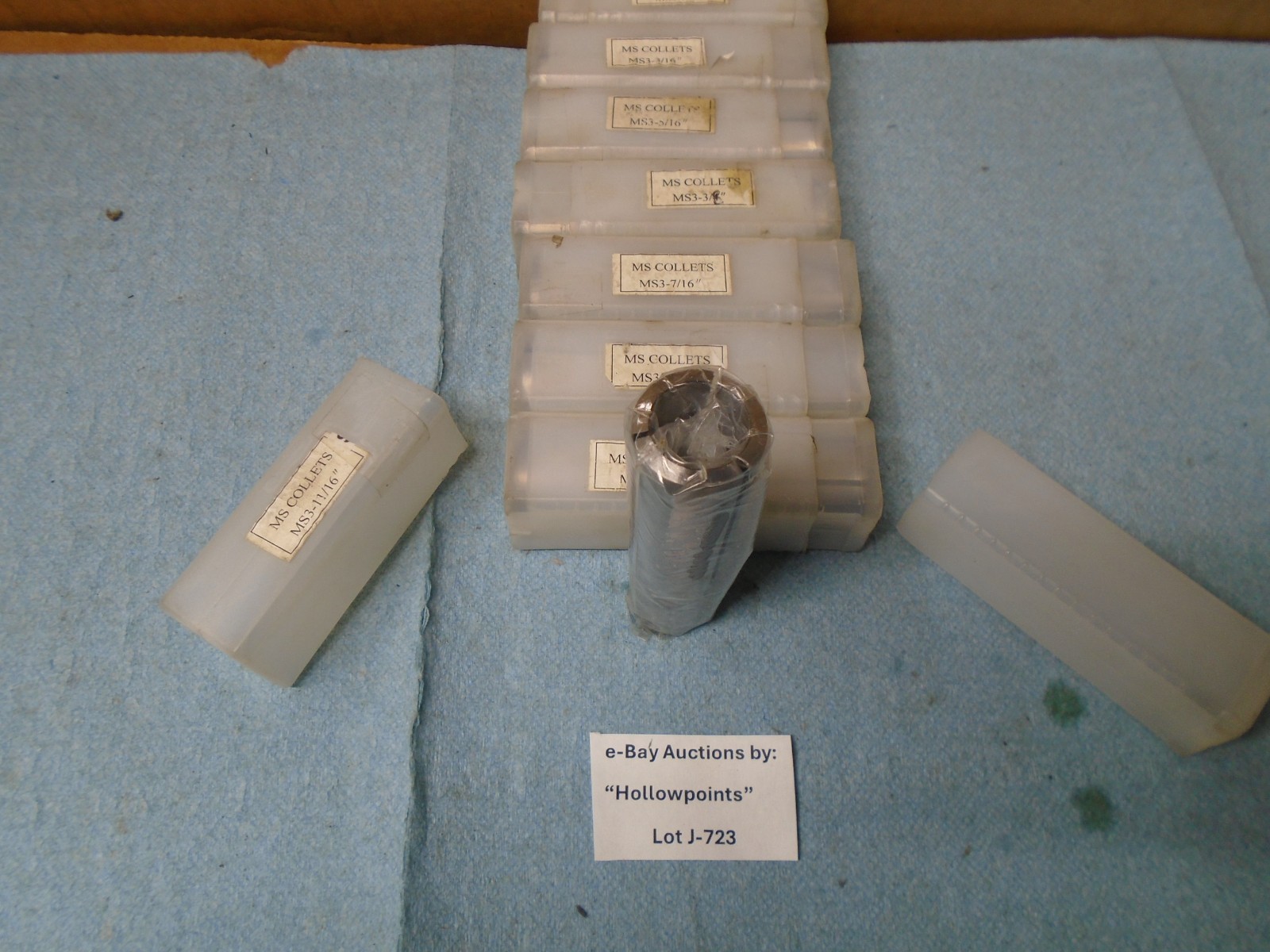 8 Asst. Unbranded MS3 Lathe Collets w/ 3/8″-16 Drawbar Thread + FREE GIFT J723
