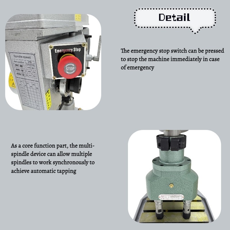 Geared Multi-Spindle Tapping Machine Automatic Double-Head Tapping Machine 110V