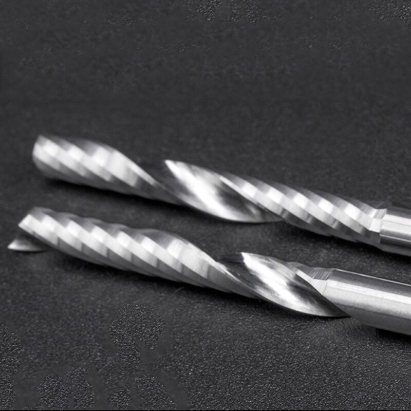 10Pcs 4mm Carbide Single Flute Spiral Router Bit End Mill CNC Cutter MDF Acrylic