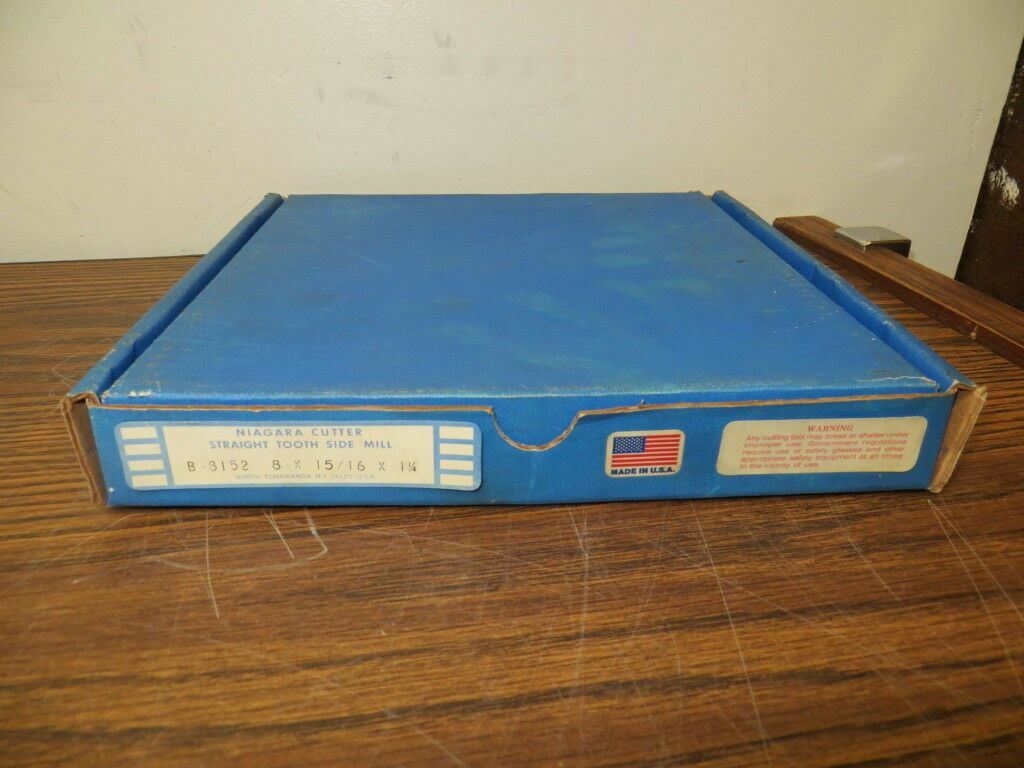 8” x 15/16” x 1-1/4” HSS Straight Tooth Side Mill U.S.A. New T841