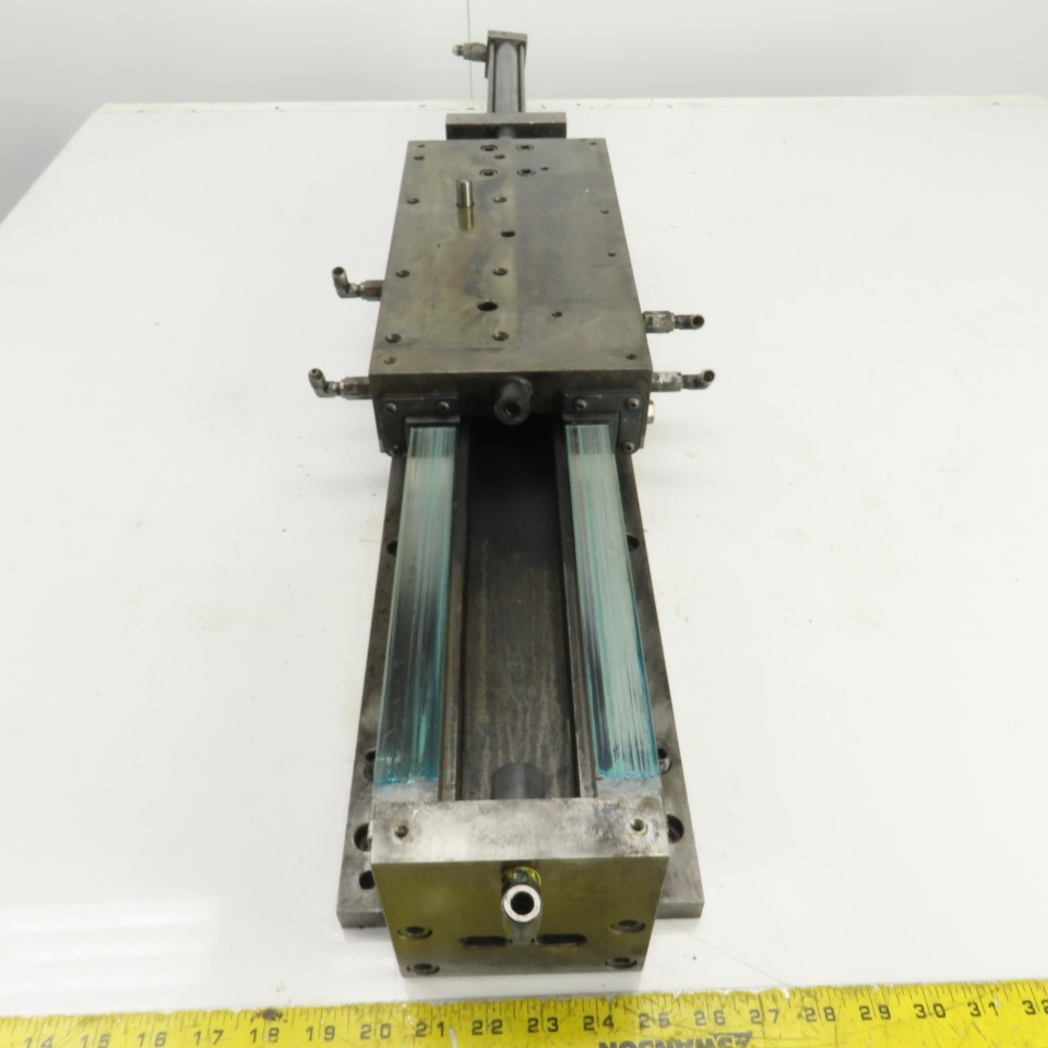Hydraulic Cylinder Operated Linear Sliding Bed 10″ Stroke 14″x7″ Table