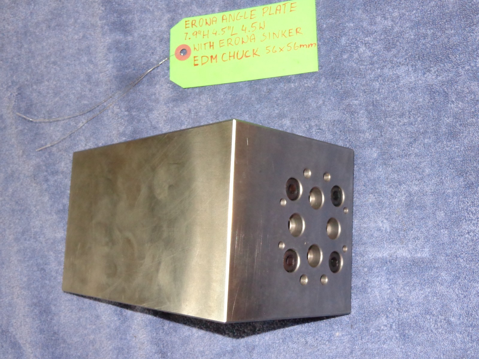 EROWA ANGLE PLATE 7.9X4.5X4.5″ WITH EROWA SINKER EDM CHUCK 56X56mm