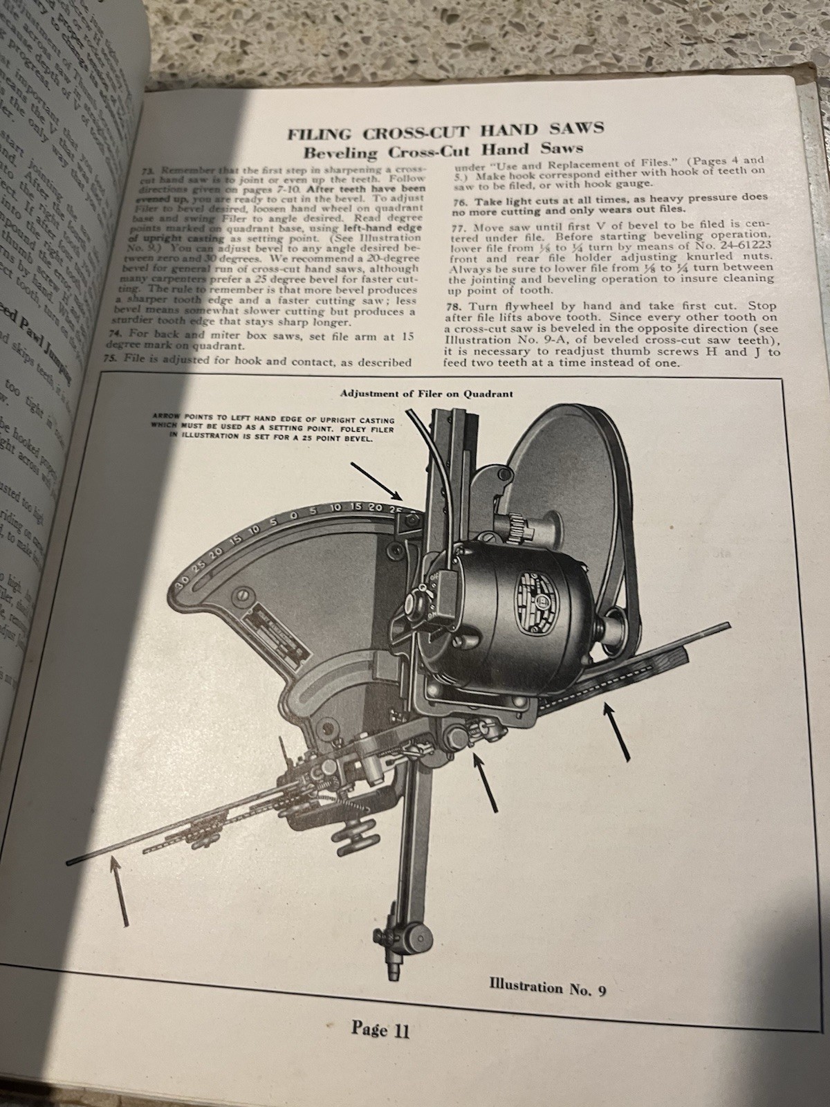 Foley Automatic Filer & Jointer Model 61 Working Manual