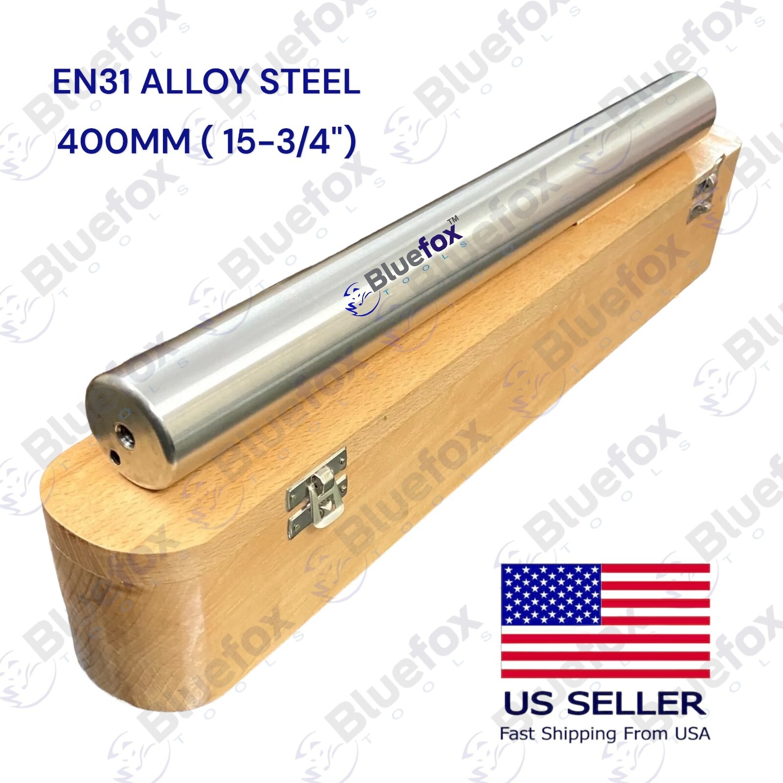 Lathe Alignment Test Bar 400mm (15-3/4″) Parallel Shank Mandrel Wooden Box