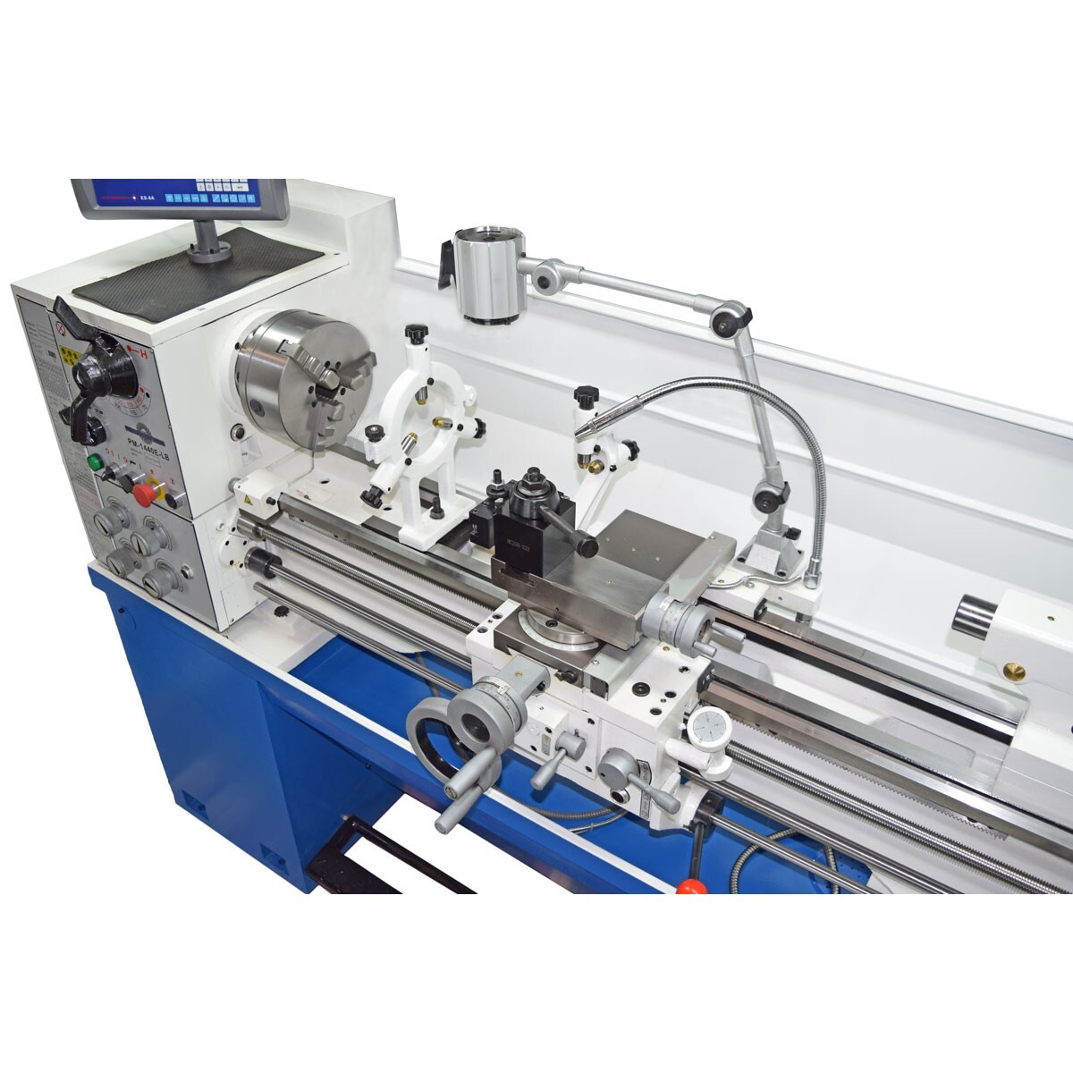 PM-1440E-LB Precision Metal Lathe w/2 Axis DRO! Cast Iron Base!! Free Shipping!