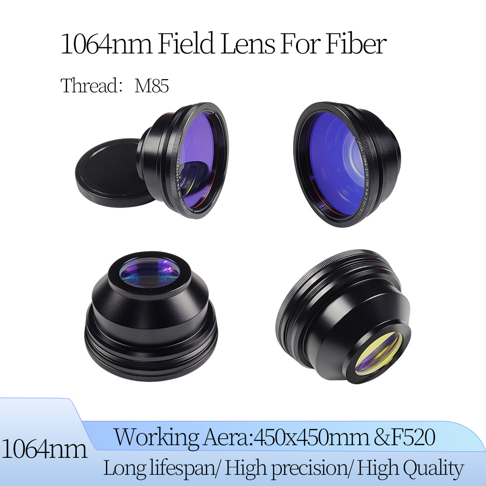 450x450mm Field Scan Lens F520 M85 Thread For 1064nm 60-100W Fiber Laser Marker