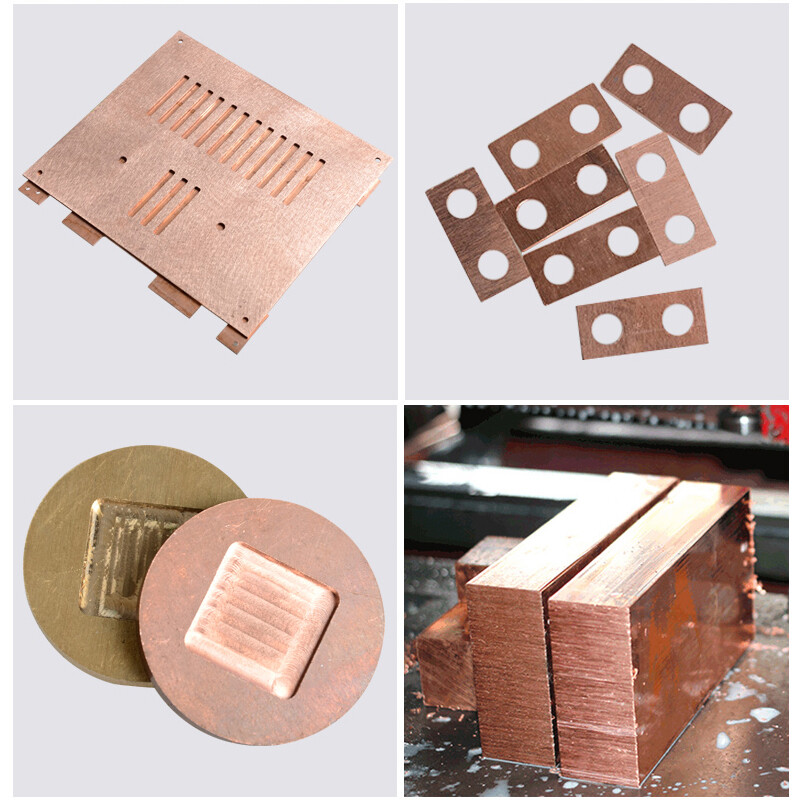 0.5mm-5mm Thick T2 Pure Copper Plate / Sheet Copper Block Laser Cut Metal Sheets
